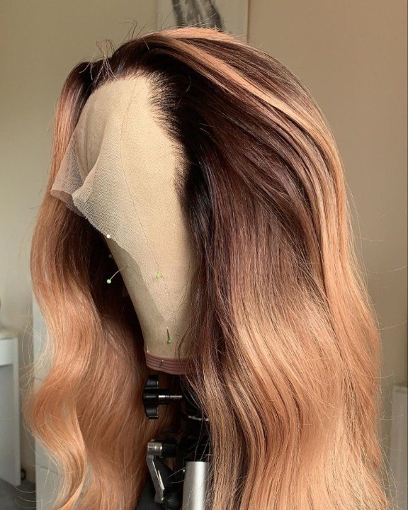 Human Virgin Hair Pre Plucked Lace Front Wig