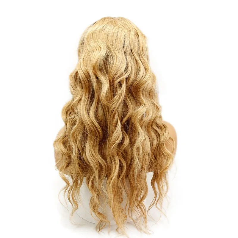 Honey Blonde Ombre 1B 27 Human Hair Lace Front wigs Loose Wave Full Lace Wig for Women 2 Tone