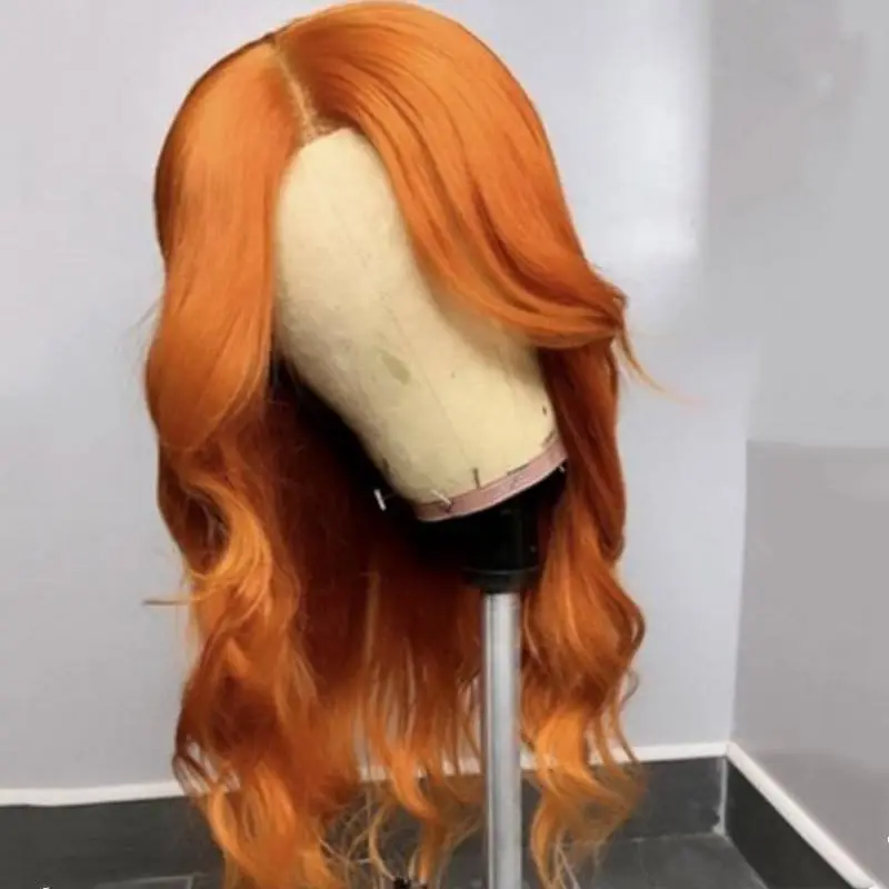 Light Orange Body Wave Lace Front 13x4 T Part LaceHuman Hair Ginger Virgin Human Wigs for Black Women