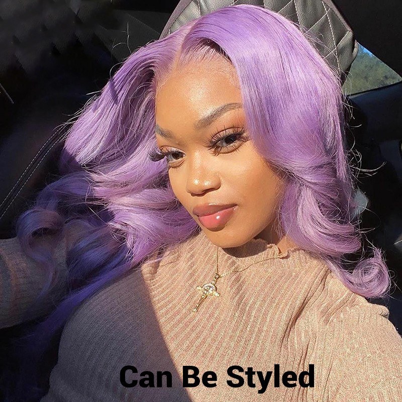 Purple Human Hair Wigs For Women Remy Brazilian Straight Lace Front Wig Transparent Lace Wigs Pre Plucked 13x4 Lace Front Wigs