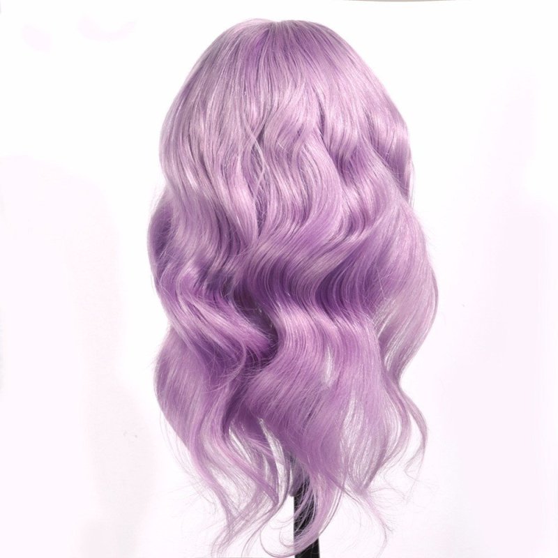 Purple Color body Wave Human Hair Wigs PrePlucked Baby Hair Brazilian For Black Women