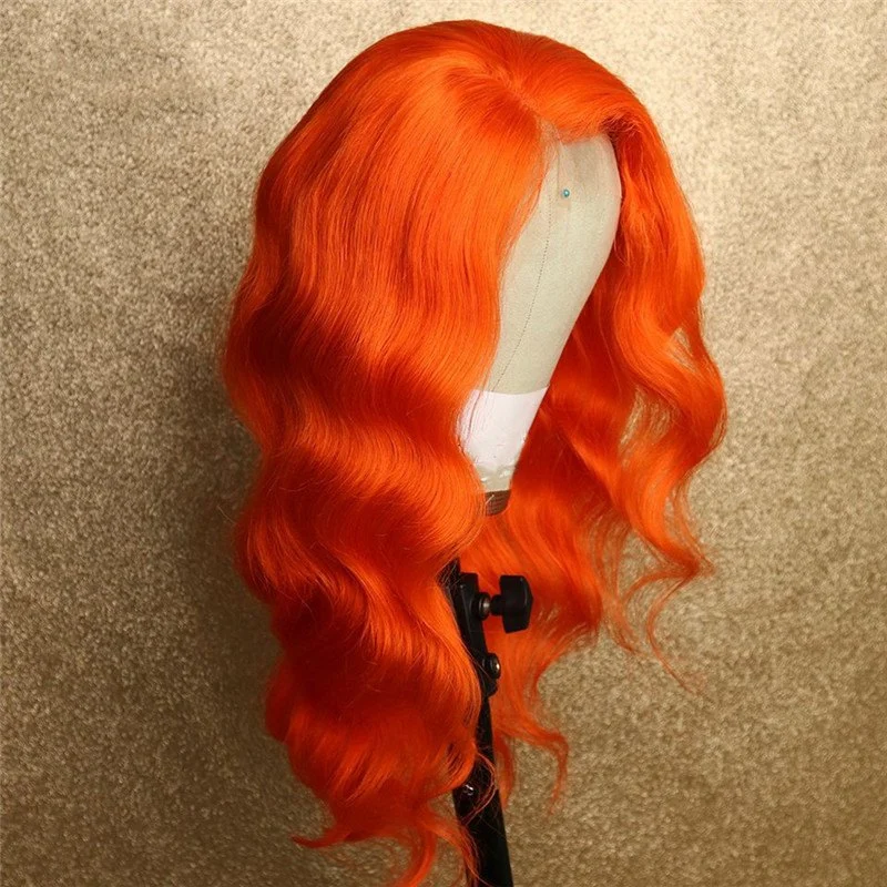 Light Orange Body Wave Brazilian Ombre Human Hair Wig Preplucked Lace Wigs For Black Women