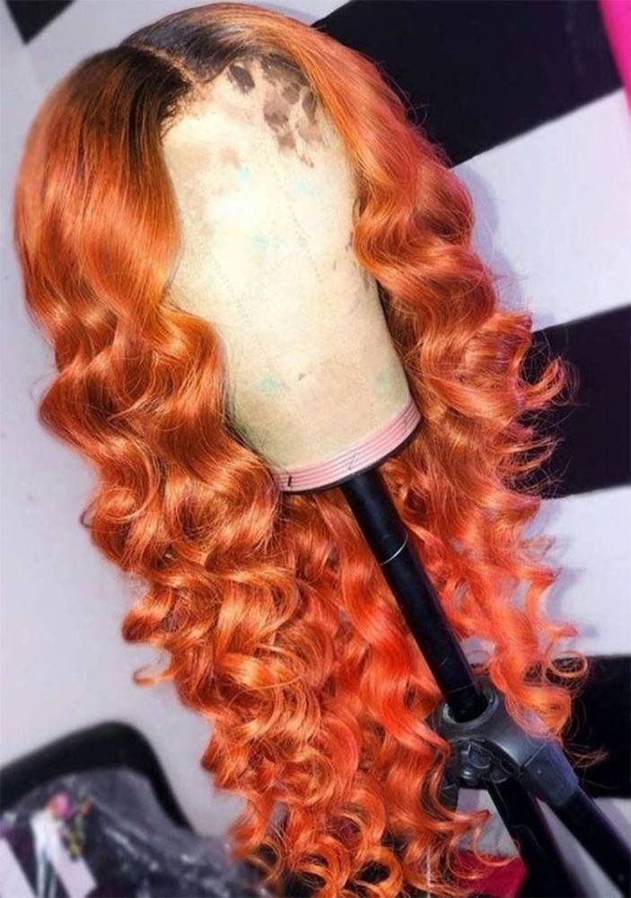Human Virgin Hair Pre Plucked Lace Front Wig For Black Woman