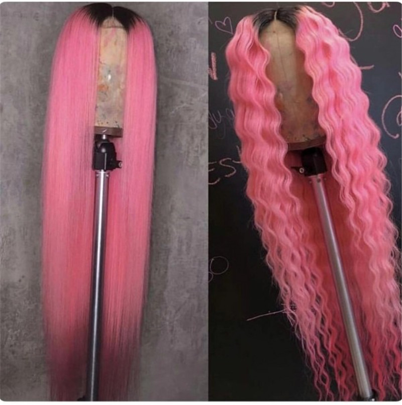 Human Virgin Hair Pre Plucked Ombre Lace Front Wig And 13x4x1 T Part Lace Front wig For Black Woman-2f9461