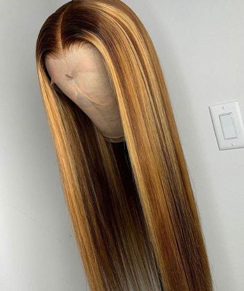 Human Virgin Hair Pre Plucked Lace Front Wig For Black Woman