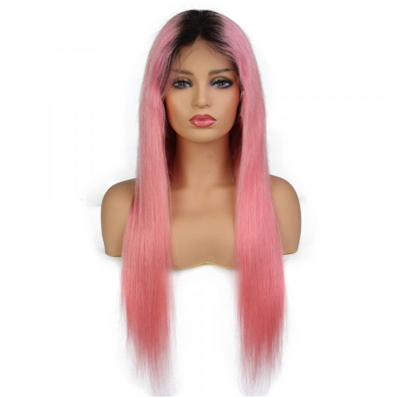 Human Virgin Hair Pre Plucked Ombre Lace Front Wig And 13x4x1 T Part Lace Front wig For Black Woman-2f9461