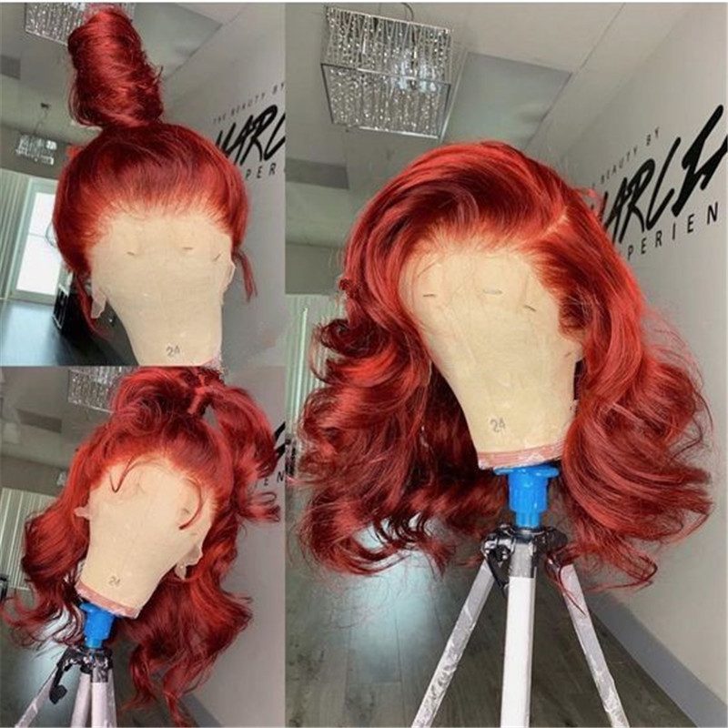 Human Virgin Hair Pre Plucked Lace Front Wig For Black Woman