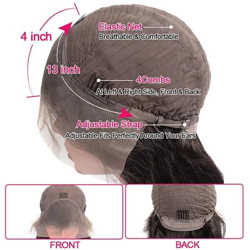 HD Transparent Peruvian 360 Bob Lace Front Human Hair Wig Full HD Lace 180% Density Kinky Curly 13x4 Lace Front Short Bob Wig