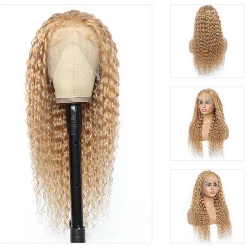 Colored Human Virgin Hair Pre Plucked Ombre Lace Front Wig And 13x4x1 T Part Lace Wig For Black Woman-0e4527