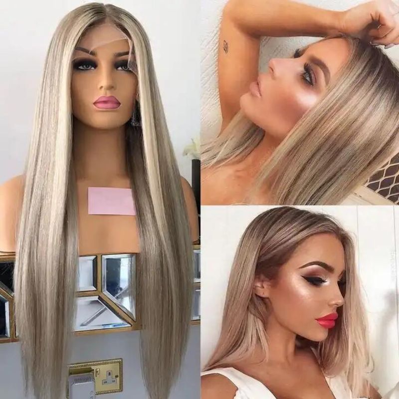 1B Ombre 613 Blonde Human Hair Wigs For Women Body Wave Long Wig 12A European Remy Hair Ombre Colored Lace Frontal Wigs with Baby Hair