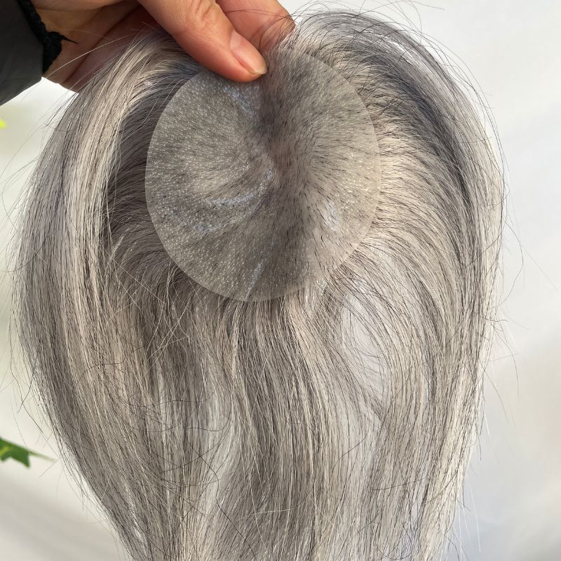 Side or Back Hair Patches Hairpiece Toupee For Men Full PU Thin Skin Base Real Human Hair for Man Covering Bald Spots On Head Sides Or Back 1B80