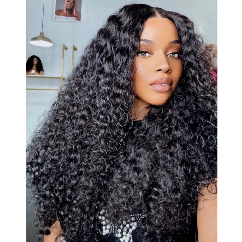12A Burmese Curly  HD Transparent Lace Front Wigs 13x4 Lace Human Hair Wigs Natural Color