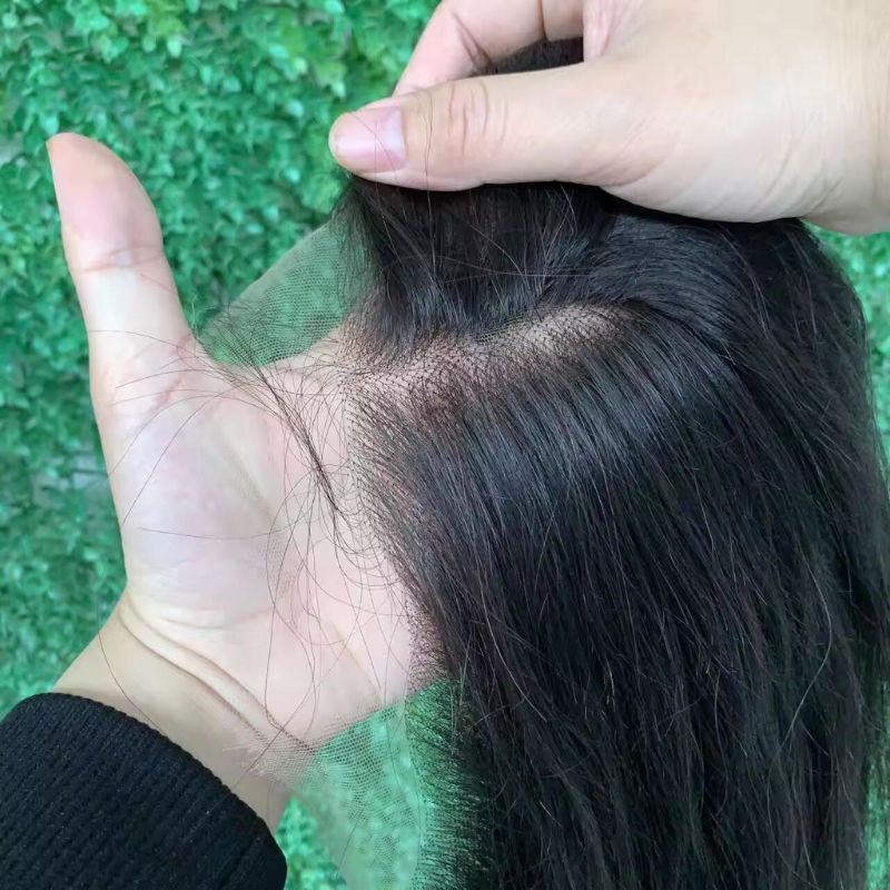 4x4 Skinlike Real HD Lace Frontal Body Wave  0.14mm Ultra Thin Invisible Lace Pre-plucked Clean Natural Hairline Skin Melt Swiss Lace Frontal Piece Natural Black  12-22 inch