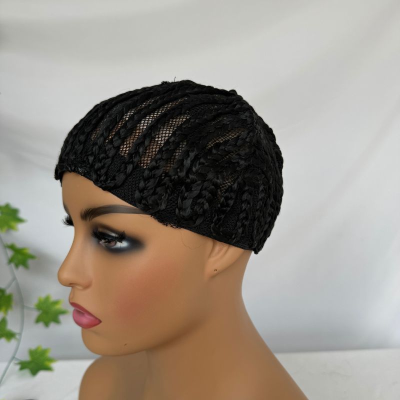 Cornrows Wig Cap Easier To Sew In With Adjustable Strap Synthetic Braided Wig Caps Crotchet Cornrows Cap For Easier Sew In Caps for Making Breathable