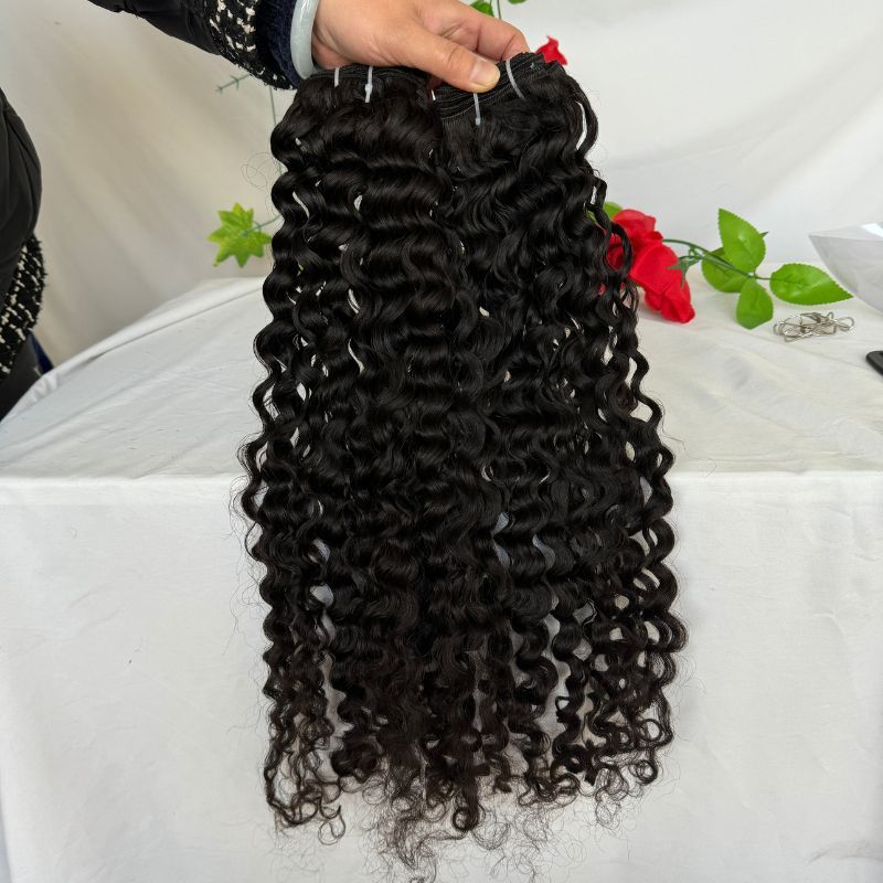2024 New Arrival Top Garde 12A Raw Burmese Deep Curly Hair Weave Bundle 100% Cuticle Aligned Burmese Deep Curly Human Hair
