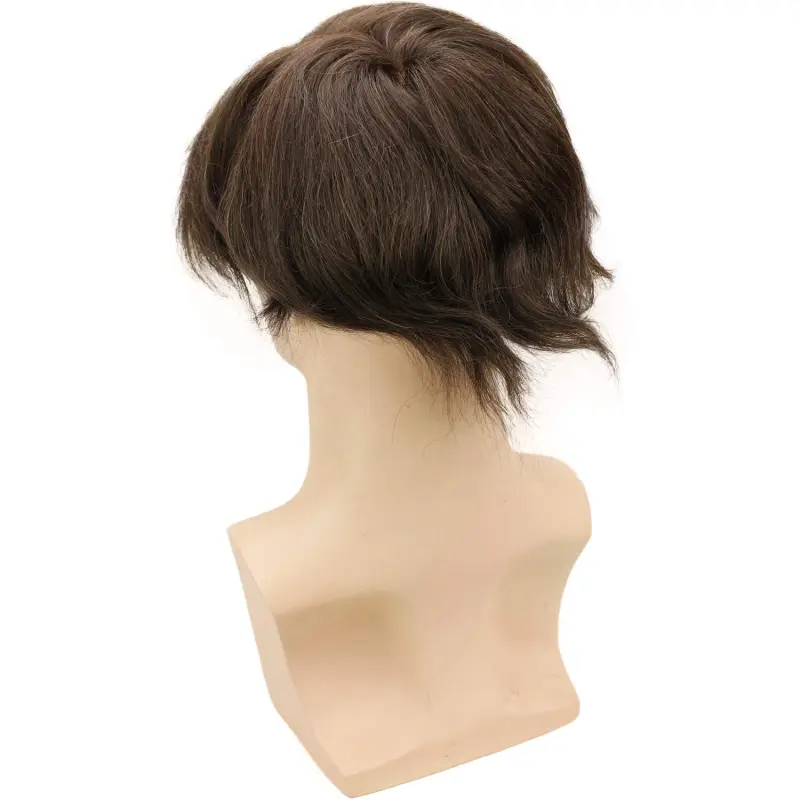 Best Hair Replacement 100%Human Hair with French Lace  8”X10" Hairpiece For Men#21 Ash Blonde Color