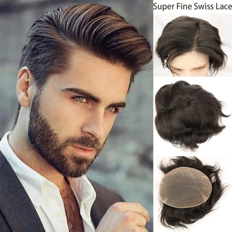 Best Hair Replacement 100%Human Hair with French Lace  8”X10" Hairpiece For Men#21 Ash Blonde Color