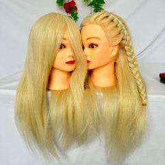 Female Mannequin Head with 613 Blonde Hair 60% Real Human 20inch Long Hair Doll Mannequin Head For Practicing Braiding Hair  Manikin Head Wigs Practice Head Model