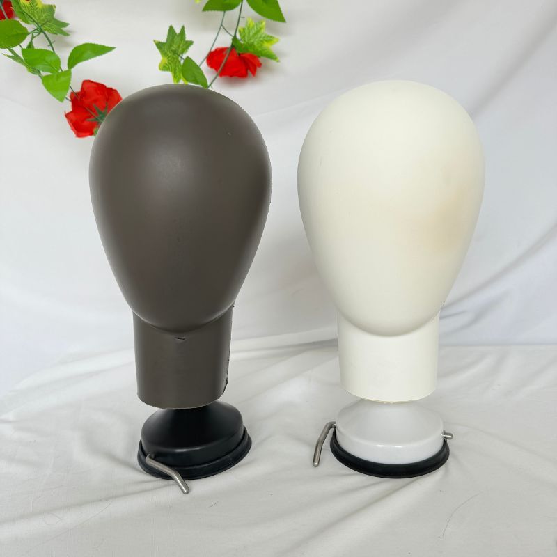 Black or White Mannequin Head Head Model with Suction Cup Base Black or White For Display Hair Wigs High 33cm Head Circumference 53cm High