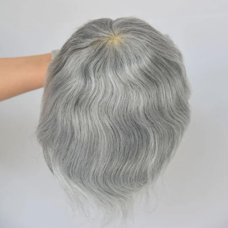 Best 8x10 Men Toupee Full French Lace Cap  Hair Replacement 100% European Human Hair #18 Brown Blonde Color Hairpiece For Men