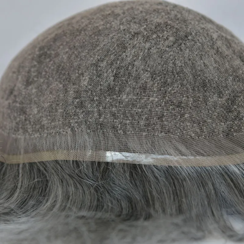 Best 8x10 Men Toupee Full French Lace Cap  Hair Replacement 100% European Human Hair #18 Brown Blonde Color Hairpiece For Men