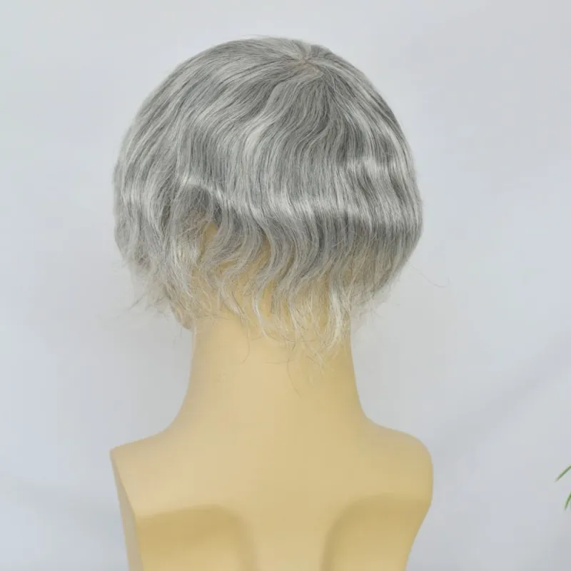 Best 8x10 Men Toupee Full French Lace Cap  Hair Replacement 100% European Human Hair #18 Brown Blonde Color Hairpiece For Men