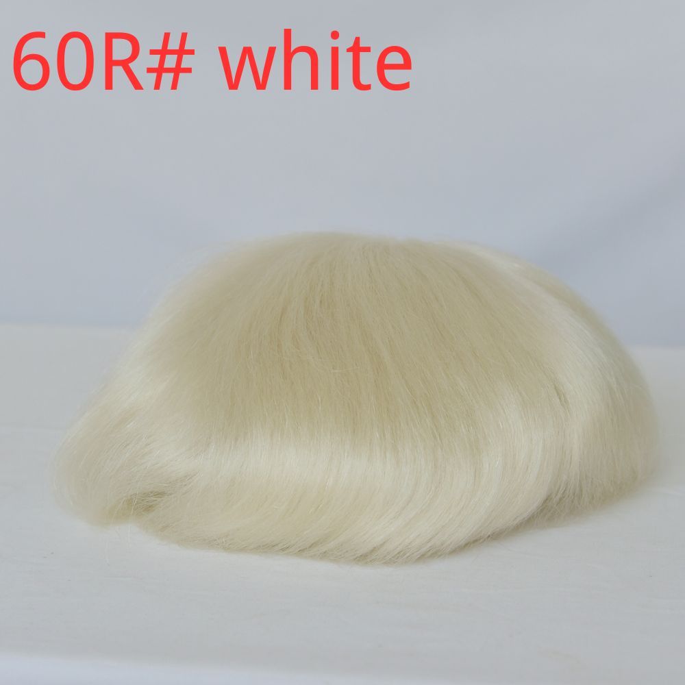 Best 8x10 Men Toupee Full French Lace Cap  Hair Replacement 100% European Human Hair #18 Brown Blonde Color Hairpiece For Men