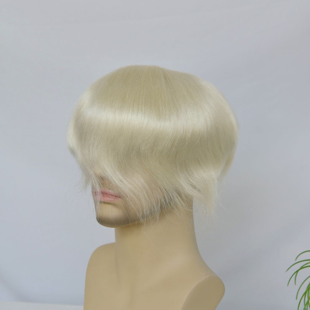 Best 8x10 Men Toupee Full French Lace Cap  Hair Replacement 100% European Human Hair #18 Brown Blonde Color Hairpiece For Men
