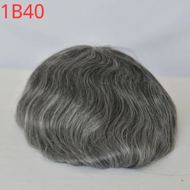 Best 8x10 Men Toupee Full French Lace Cap  Hair Replacement 100% European Human Hair #18 Brown Blonde Color Hairpiece For Men