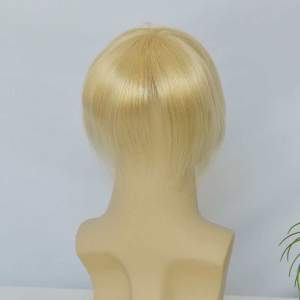 Best 8x10 Men Toupee Full French Lace Cap  Hair Replacement 100% European Human Hair #18 Brown Blonde Color Hairpiece For Men