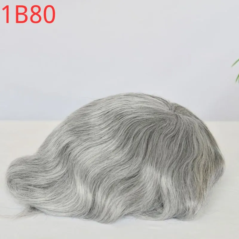 Best 8x10 Men Toupee Full French Lace Cap  Hair Replacement 100% European Human Hair #18 Brown Blonde Color Hairpiece For Men