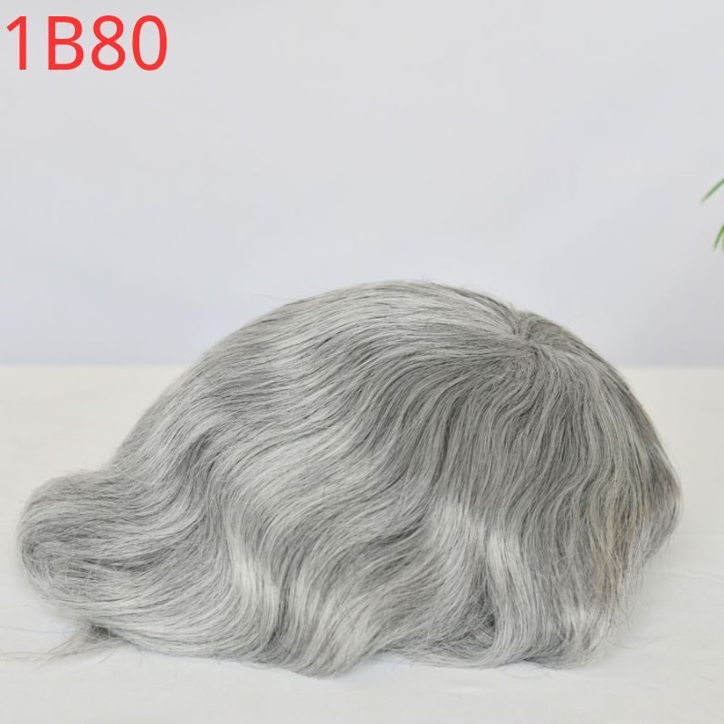 Best 8x10 Men Toupee Full French Lace Cap  Hair Replacement 100% European Human Hair #18 Brown Blonde Color Hairpiece For Men