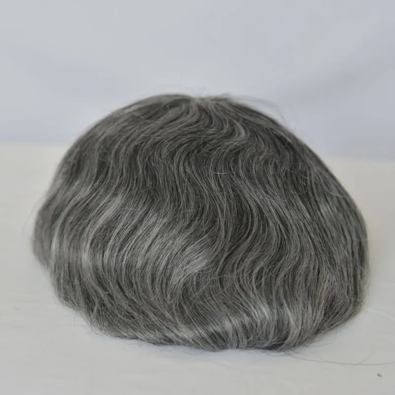Best 8x10 Men Toupee Full French Lace Cap  Hair Replacement 100% European Human Hair #18 Brown Blonde Color Hairpiece For Men