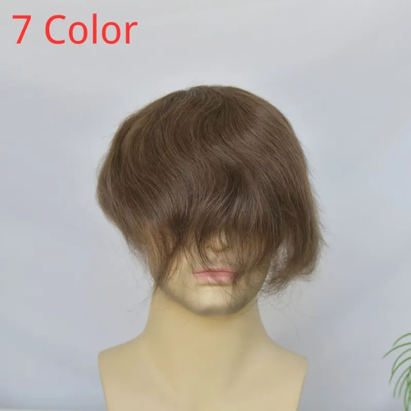 Best Hair Replacement 100%Human Hair with French Lace  8”X10" Hairpiece For Men#21 Ash Blonde Color