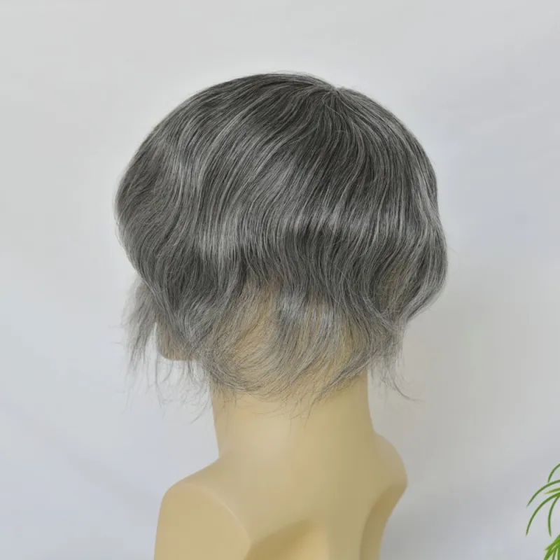Best 8x10 Men Toupee Full French Lace Cap  Hair Replacement 100% European Human Hair #18 Brown Blonde Color Hairpiece For Men