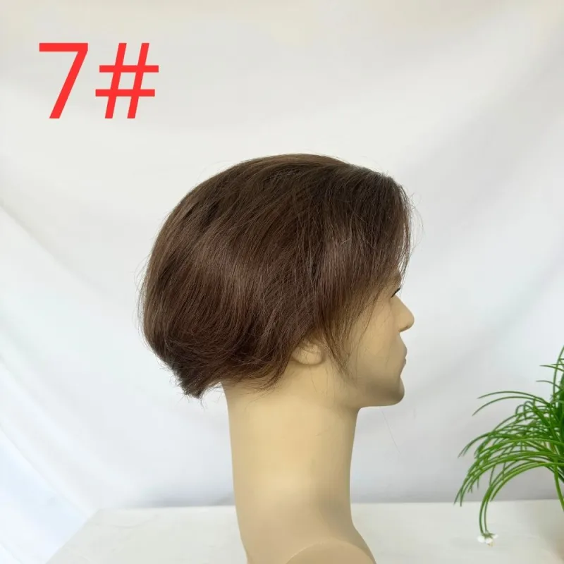 Toupee 100% Human Hair Super Swiss Lace European  Hair Mono Lace with PU Hairpiece Replacement System for Men 8X10 Inch