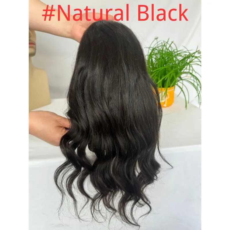 12 Inch Men's Toupee Mono Lace with PU Hair for Men 100% Human Hair 8x10 Inch Loose Wave Natural Black Hair System