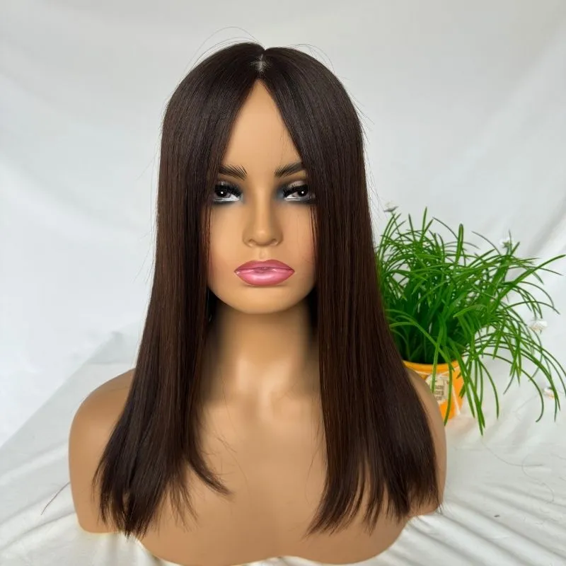 12A 5x5 D Style Silk Skin Base Wig for Women Wigs 100% Top Human Hair Wigs Glueless Dark Brown Wigs Clip In 33CM-50 CM