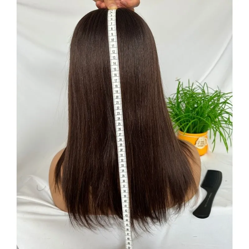 12A 5x5 D Style Silk Skin Base Wig for Women Wigs 100% Top Human Hair Wigs Glueless Dark Brown Wigs Clip In 33CM-50 CM