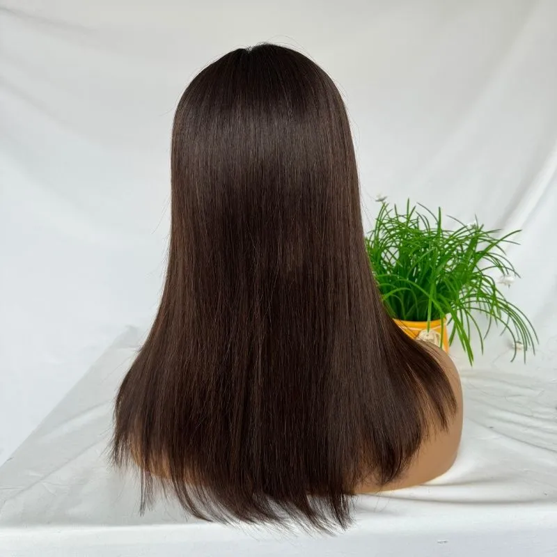 12A 5x5 D Style Silk Skin Base Wig for Women Wigs 100% Top Human Hair Wigs Glueless Dark Brown Wigs Clip In 33CM-50 CM
