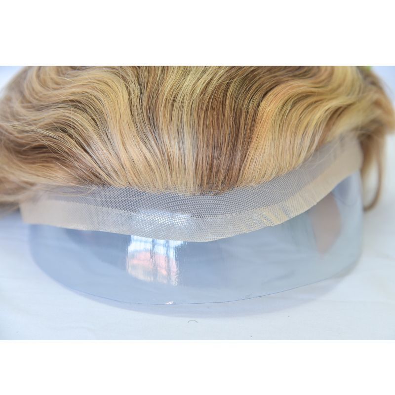 New Arrivals Full Swiss Lace Cap Base 4mixed 27 highlight 613 Front Colored Toupee for Men 100% European Human Hair System 10X8 Inch