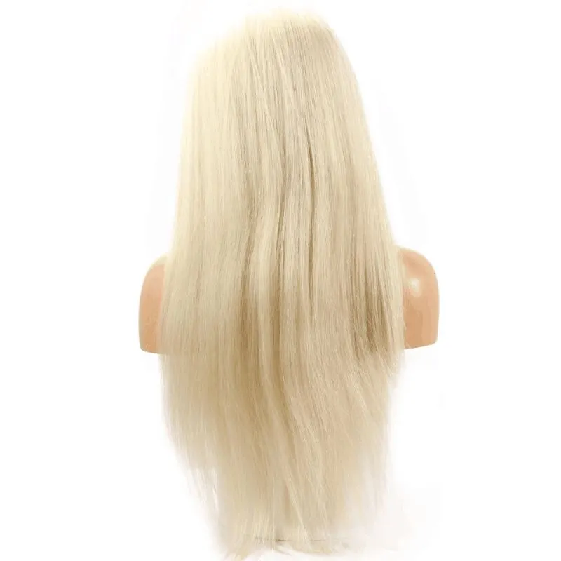 Eseewigs Full  Lace Wigs  60# Colored Wig 100% European Human Hair Straight Human Hair Wigs For Women Blonde Wig Transparent HD Lace Wigs