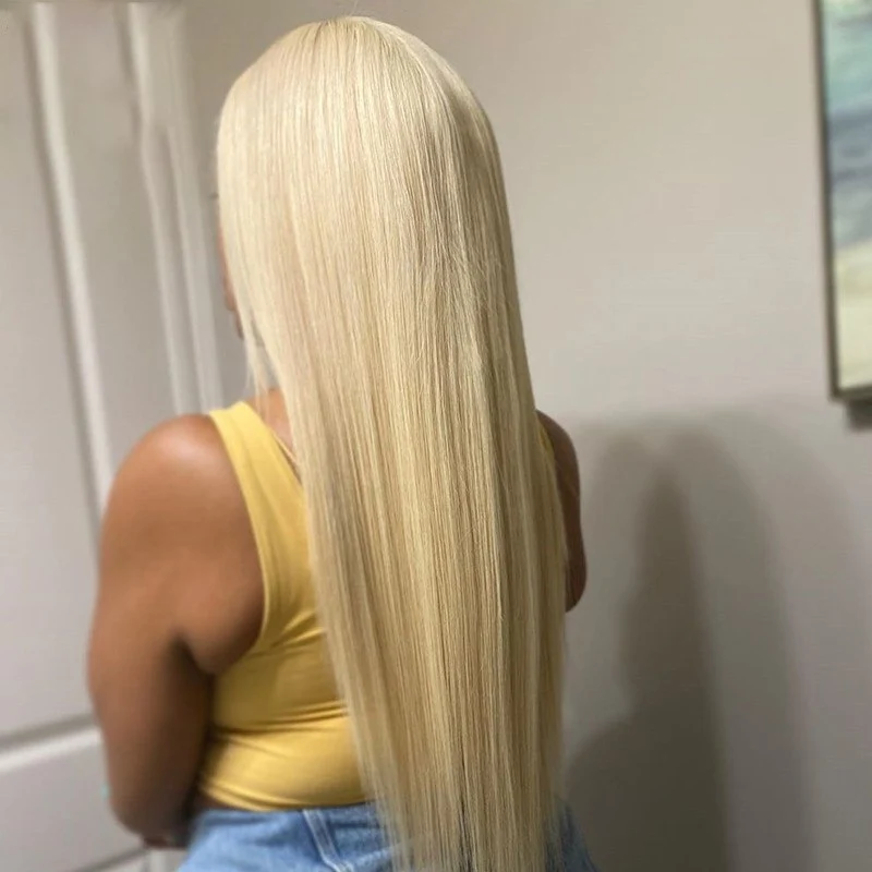 Full Lace Wigs  613 Blonde Wig 100% Human Hair Straight Human Hair Wigs For Women Blonde Bob Wig Transparent Part Lace Wigs