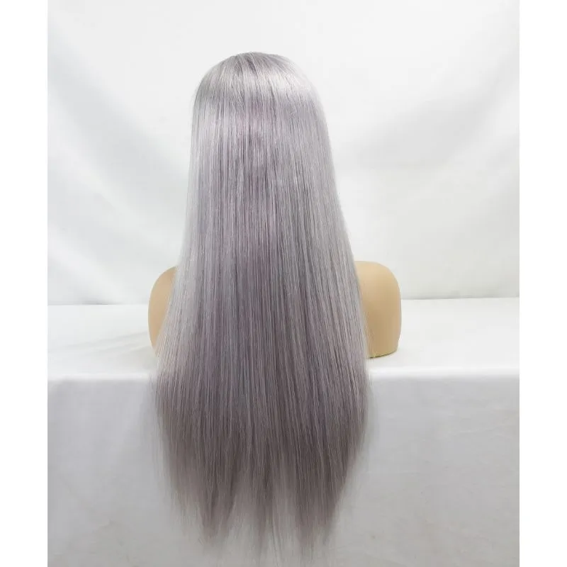 Eseewigs Full  Lace Wigs Grey Colored Wig 100% European Human Hair Straight Human Hair Wigs For Women Blonde Wig Transparent HD Lace Wigs