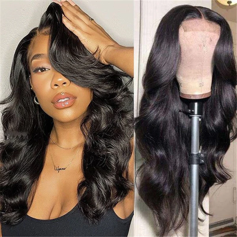 HD Transparent Lace Wigs 180% Density 13X6 Lace Front Wig Eseewigs Pre Plucked Body Wave Wig