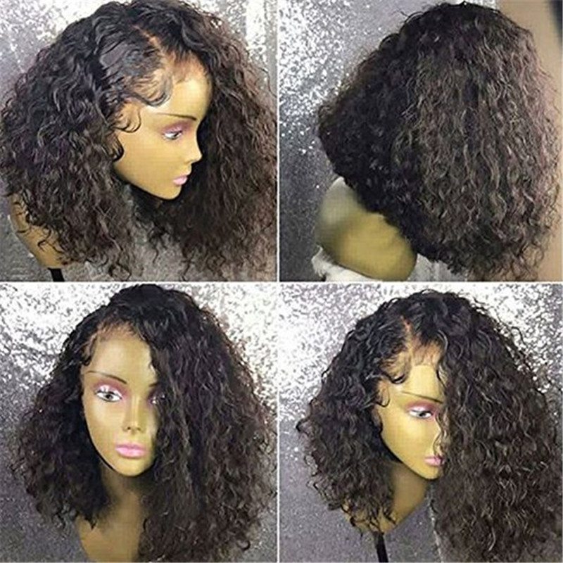 Curly Lace Front Human Hair Wigs With Baby Hair For Black Women Malaysian Hair Natural Color