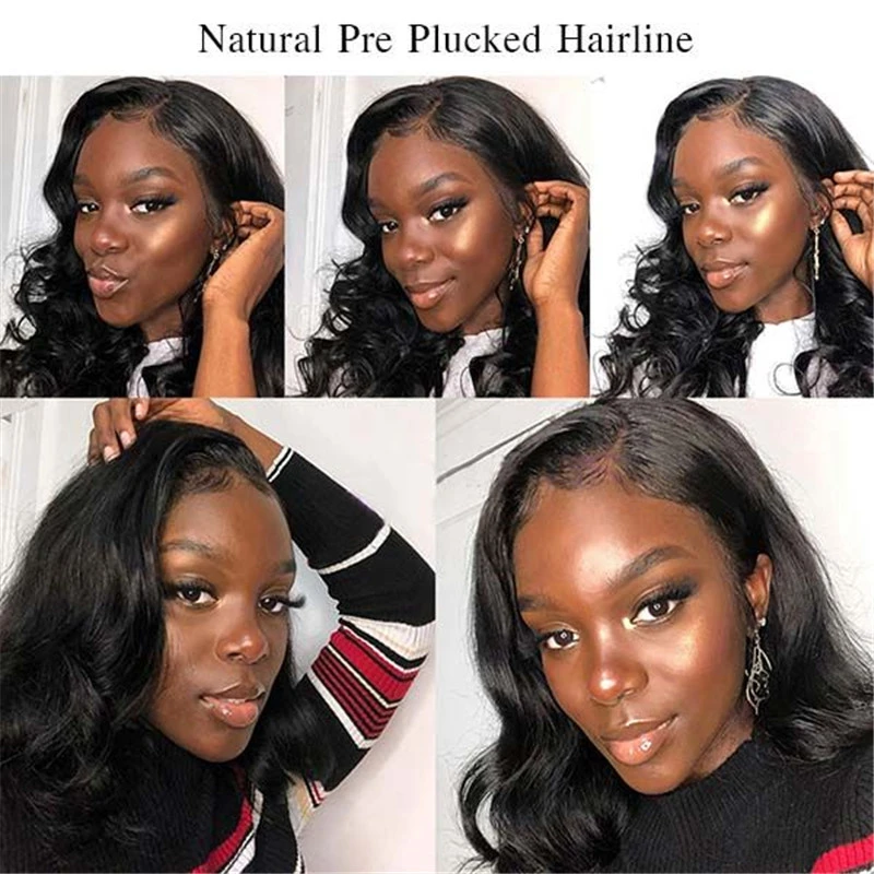 HD Transparent Lace Wigs 180% Density 13X6 Lace Front Wig Eseewigs Pre Plucked Body Wave Wig