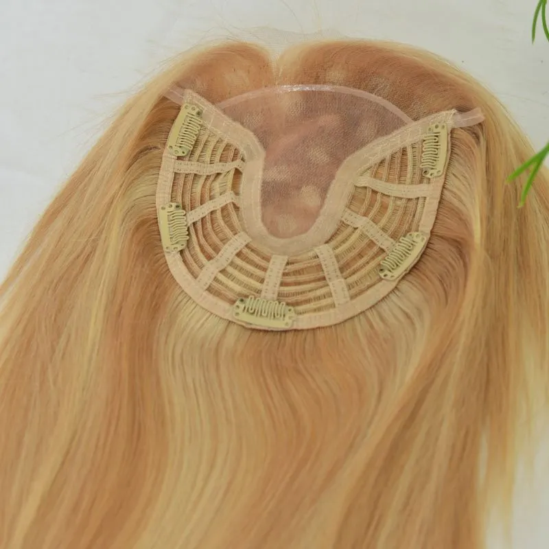 Hair Toppers for Women 15x17 cm Swiss Base Real Human Hair Toppers for Women with Thinning Hair Pieces for Women Human Hair Toppers with No Bangs Top Hair Extensions Hair Toppers for Women