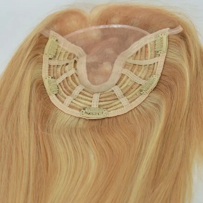 Hair Toppers for Women 15x17 cm Swiss Base Real Human Hair Toppers for Women with Thinning Hair Pieces for Women Human Hair Toppers with No Bangs Top Hair Extensions Hair Toppers for Women