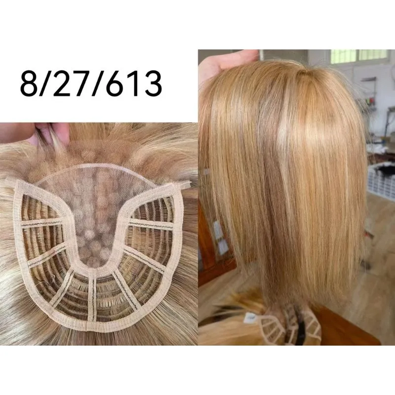 Hair Toppers for Women 15x17 cm Swiss Base Real Human Hair Toppers for Women with Thinning Hair Pieces for Women Human Hair Toppers with No Bangs Top Hair Extensions Hair Toppers for Women